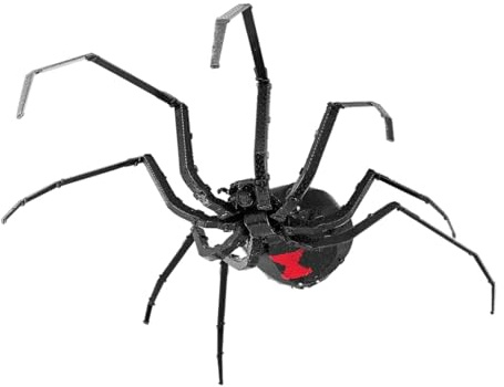 Metal Earth 3D Metallbausatz Spinne Black Widow ab 14 Jahre | Präzise lasergeschnittene Metallteile zum Zusammenstecken ohne Klebstoff. Detailreiche Modelle mit bebilderter Bauanleitung