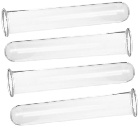 Garneck 4stücke Teiliges Glas Reagenzgläser Vase Transparente Hydroponik Pflanzröhren Mit Polierter Oberfläche Langlebig Als Terrarium Deko Und Pflanzenhalter Für Blumen Geeignet