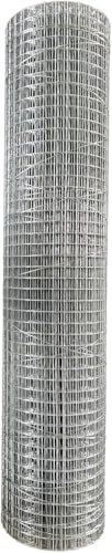 Malla metálica fina 40cm x 7m, malla de alambre galvanizada 6x6 mm, malla antitopos para huertos y pequeños animales, malla gallinero, malla para voladeras, grosor de alambre 0,6 mm.