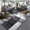 SRTJURFG Wohnzimmer Teppich 120x200 cm Waschbar Weich Kurzflor Anti-Rutsch Teppich für Wohnkultur Schlafzimmer Moderne abstrakte Tinte schwarz grau