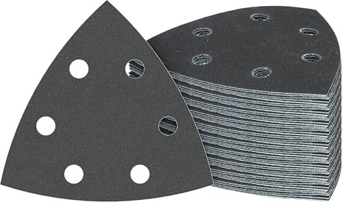 Bosch 50 fogli abrasivi PRO F355 per levigatrici a delta (per calcestruzzo, pietra dura, Ø 93 x 93 mm, accessori professionali per levigatrice a delta)