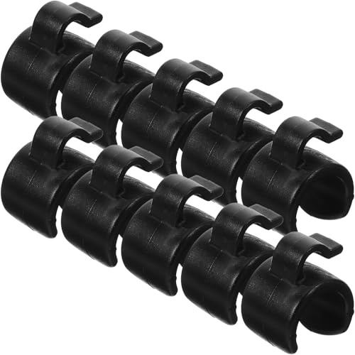 Milisten 20pcs Mic Stand Cable Clips Pole Mount Cable Clamp Holder for Microphone Stand Phone and Tripod Keeps Cables Tidy for Live Streaming Recording Travel