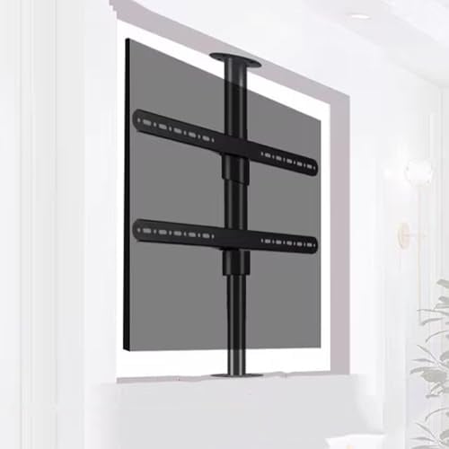 GDMDPTE Supports TV, Support TV au Sol à 360 degrés - Support de Plafond TV réglable, Support Rotatif pour cloison de séparation, Meuble TV Rotatif, Base rotative, jusqu'à 110 LB, Convient aux écran
