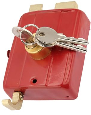 Jectse Serratura per Porta A Cilindro Di Servizio, Serratura per Cancelli A Metallo, Porte A Battente Verticali Antiforto per Porta in Ferro A