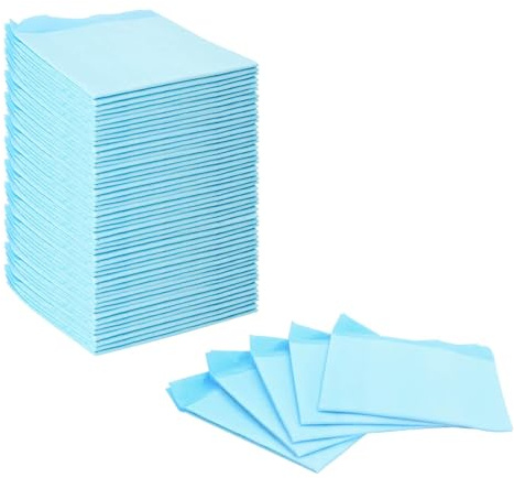 vidaXL Haustier Training Pad 50 pcs Blau und Weiß 45 x 33 cm, Robuste, rechteckige Hundetrainings-Pads, saugfähig, auslaufsicher, entsorgbare Hygienesachen