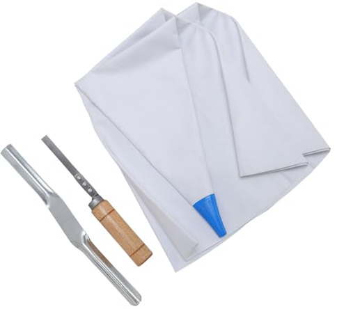 Oceanside Lot de 3 Sacs de Mortier de Maçonnerie Réutilisables, Embouts en Acier Inoxydable, Sac de Mortier Robuste pour Carrelage, Travaux de Béton