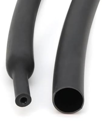 Guaina termorestringente, Tubo termorestringente 1 metro 4:1 con colla, tubo termorestringente termoretrattile(Black,40mm)