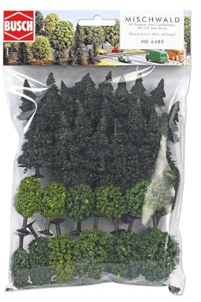 Busch Environnement - BUE6489 – Modelleisenbahn – Sortiment von 30 Forstbäumen