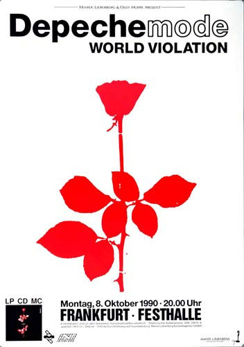 Depeche Mode - World Violation, Frankfurt 1990 » Konzertplakat/Premium Poster | Live Konzert Veranstaltung | DIN A1 «