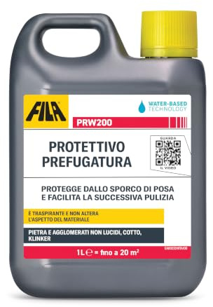 Fila PRW200 (1 Litre) - Pre-Grouting Protection | Temporary treatment prevents putty from staining stoneware, marble and porous materials during grouting