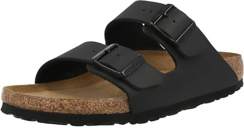 Birkenstock Arizona Birko Flor, Zoccoli Unisex-Adulto, Nero (Black), 39 1/9