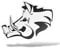 Erreinge Aufkleber Boar Left Shaped Adhesive PVC für Abziehbild Tapete Auto Moto Helm Camper Laptop - 10 Cm