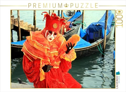 CALVENDO Puzzle Figur vor den Gondeln | 1000 Teile Lege-Größe 64 x 48 cm Foto-Puzzle für glückliche Stunden
