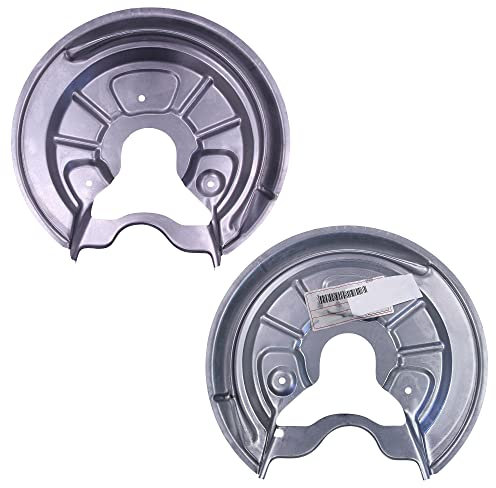 BESTPRICE 2x Ankerblech hinten links & rechts Spritzbelch Deckblech Bremsscheibe Kompatibel mit A udi A3, SEAT ALTEA, LEON, TOLEDO, SKODA OCTAVIA 2, SUPERB 2, VW GOLF PLUS V, GOLF 5, 6, JETTA, TOURA