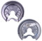 BESTPRICE 2x Ankerblech hinten links & rechts Spritzbelch Deckblech Bremsscheibe Kompatibel mit A udi A3, SEAT ALTEA, LEON, TOLEDO, SKODA OCTAVIA 2, SUPERB 2, VW GOLF PLUS V, GOLF 5, 6, JETTA, TOURA