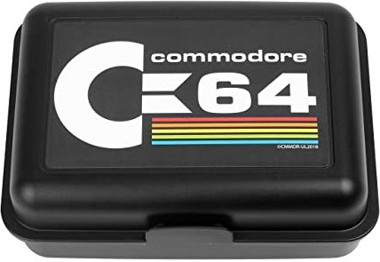 Commodore 64 Brotdose - C64 Logo Lunchbox Butterbrotdose mit Trennwand Schwarz
