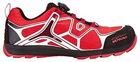 Engelbert Strauss 8P93.59.9.43 Baham Sicherheitsschuhe Größe 43 Rot / Schwarz | Arbeitsschuhe für Herren | Sicherheitsstiefel mit Stahlkappe | Wasserdicht, leicht und atmungsaktiv