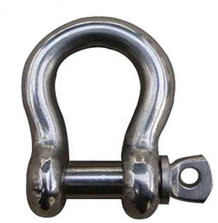 MarineNow Lot de 10 manilles d'arc en acier inoxydable 316 de type US pour remorquage, remorquage hors route (broches 3/8 1/2 1.1T WLL