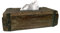 LS-LebenStil Vintage Holz Tissuebox Unika - echte alte Ziegelform - Braun - 31x15cm - Tücherbox Kosmetiktücherbox Taschentuch Taschentuchbox Kosmetiktuch-Box Box für Kosmetiktücher Taschentücher