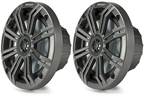 KICKER Marine Speaker Set 6.5 inch KA45KM654 for Boat/Tower/Wakeboarding - Charcoal