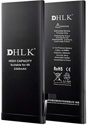 DHLK® Akku Batterie Ersatz mit höher Kapazität kompatibel mit iPhone 6S - Optimale Leistung, verlängerte Lebensdauer/Kapazität 2220 mAh [2 Jahre Garantie]