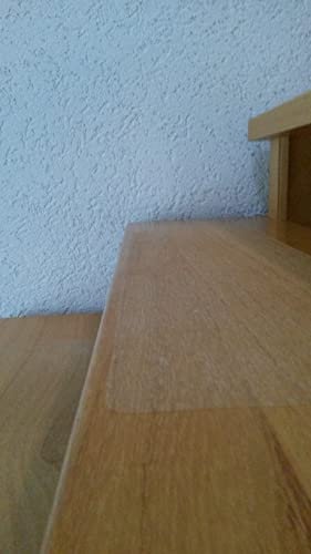 Kara.Grip Anti-Rutsch-Treppenstufen-Streifen transparent geprägt gummiert in augewählter Länge und Breite Treppe auch fuer Hund, Kind. Anstatt Stufenmatte Treppenteppich (15, 100 cm x 5 cm)