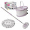 York Wischmopp Speed Max | Rotierender Flachmop | Pedaleimer | Bodenwischer | Fensterwischer | Mopp | Wischroboter | Reinigung von Fliesen und Laminat | Stiel: 125 cm | Eimer: 49 x 30 x 32,5 cm