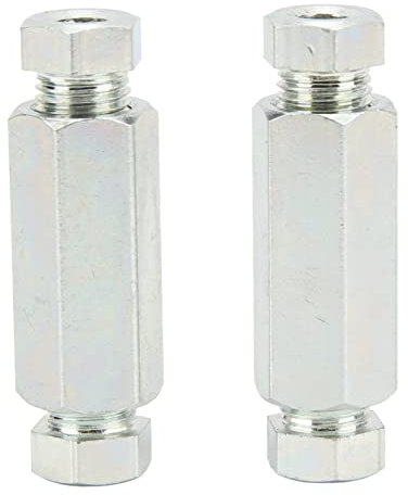 Raccords de conduite de frein, connecteurs de conduite de frein femelle + écrous mâles 2 pièces/ensemble 3/8in UNF Unions haute résistance pour Auto