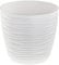 SPARKLE PLANTS Sahara White Plant Pots, 7 Sizes, 8 Colours - Medium Plant Pot with Drainage Holes and Matching Saucer for Houseplants - Modern Decorative Round Flower Pot (19 cm, White)