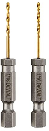 DEWALT Drill Bit, 1/16 Inch, Titanium Nitride Coated, Tapered Core for Optimum Durability (DD5104)