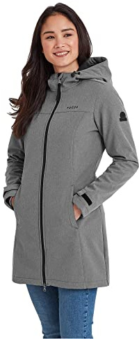 TOG24 Keld Womens Long Lightweight Jacket Wind Rain Hood, Fleece Lined | Coat, Zip Up, Pockets, Waterproof, Windproof, Breathable, Hiking, Walking, Everyday wear, Outdoors