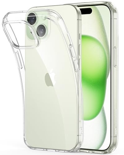 ESR Clear Case Compatible with iPhone 15 Case, Shockproof Thin Cover, Yellowing-Resistant Slim Transparent TPU Phone Case, Zero Series, Clear