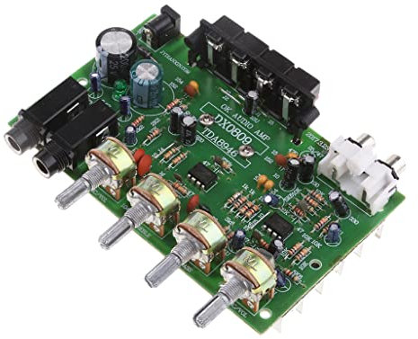 SRMAN DX0809 Scheda Amplificatore di Potenza Un Due Canali Kit Scheda di Controllo del Tono del Volume 'Amplificatore di Potenza Audio Stereo Hi-Fi da 60 W