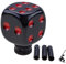 OSTREY Schalthebel Universal Harz Würfel Form Schaltknauf Manuelle Schalthebel Griff Auto Auto Zubehör (Color : Black Red)