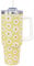 Daisy Floral 40 Oz Tumbler with Handle and Straw - Travel Mug, Water Bottle, Gift for Women