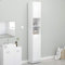 DJEKA Armoire de Salle de Bain Meuble de Rangement Colonne Salle de Bain Armoire de Rangement Blanc Brillant 32 x 25.5 x 190 cm
