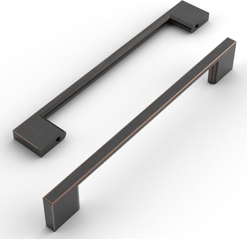 Amerdeco Lot de 6 Poignee de Meuble Bronze huilé Cuisine Entraxe 160mm Acier Inoxydable Poignée Meuble Cuisine Poignées pour Placards Poignet de Porte Cuisine Poignet Meuble Cuisine…