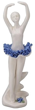 Cyrank Mädchen-Figuren, Ballett-Tänzerin-Statue, Keramik-Ballerina-Statue, Skulptur, Tänzerin, Frau, Figur, Schreibtisch-Ornament Für Zuhause, Bücherregal, Esstisch-Dekoration