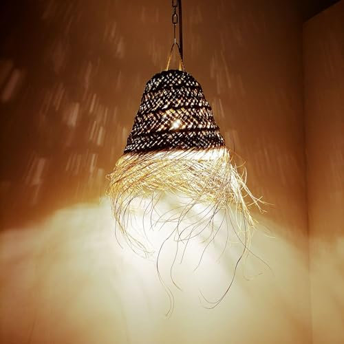Generico MU2403211001 Lustre En Paille Naturelle Suspension Maroc à La Main Decor 2403211001