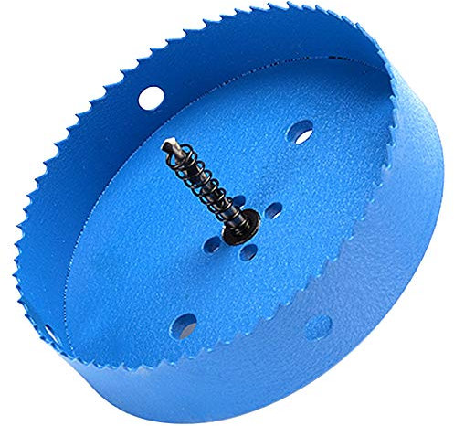 Scie Cloche Bi-métal 159mm, M42 HSS Bimétallique Scie Trèpan avec Foret de Centrage pour Robuste Perceuse à Percer pour Fer, Aluminium, Bois, Cloison Sèche, Tuyau, Panneau de Fibres de Bois, Bleu
