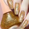 Glitter Nail Polish, Glitter Nail Varnish, Quick Dry & Long Lasting Gold Glitter Nail Polish for Women & Girls, Nail Polish nail glitter No Need Cure Nail Paint for DIY Nail Art (19#Gold, 1)