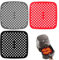 3 Piezas Alfombrillas Freidora Aire, Alfombrillas de Silicona Reutilizables Air Fryer Liner, Antiadherentes Rejilla Freidora Aire Cuadrada, Accesorios para freidoras sin Aceite (21.5cm)