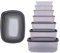 Best House | 7 in 1 Food Storage Containers Set | Rectangle | Grey | 7 in 1 | With Lids | Bowls | Space Saving Nesting Design | BPA Free | Microwave Freezer & Dishwasher Safe - Set of 7 Pcs