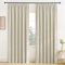 KGORGE Extra Breite Gardinen Beige 2er Set Thermovorhang Hitzeschutz Kräuselband Vorhänge Verdunkelnd Thermo Wohnzimmer 2er Set 245 x 200 cm(HxB) Verdunklungsvorhänge für Schienen, Hellbeige