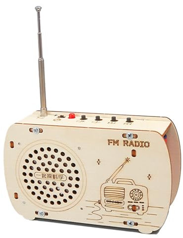 Construisez Un Kit Radio - Jouet STEM Scientifique, Jouet Scientifique Interactif | Ensemble d'Assemblage Électronique en Bois, Projet Radio Interactif pour l'Apprentissage des Enfant, Jouets