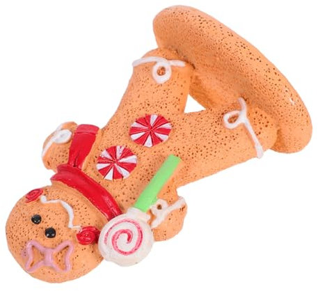 Hemobllo Adornos Navideños De Figura De Hombrecito De Jengibre Decoración De Mesa De Resina para Centro De Mesa Recuerdo De Fiesta De Navidad para Estantería De Escritorio