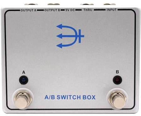 Fangxuee A/B SWITCH BOX Channel Box Switcher Pedal Signal to Two Amp Paths Guitar Effects Guitar Parts