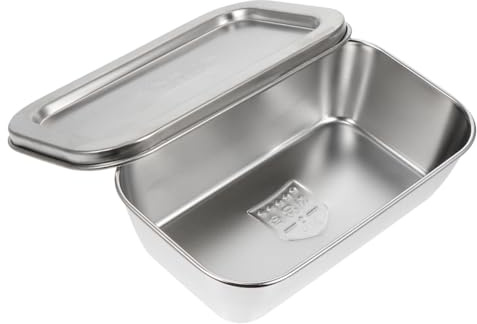 NUOBESTY Beurrier Inox Avec Couvercle Boîte À Beurre Hermétique Inox Pour Frigo Boîte De Rangement Au Beurre Pour Conserver La Fraîcheur 17.50 X 11.00 X 4.50 cm
