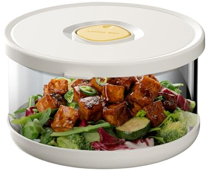 Lunch & Salad Containers - Leakproof Glass Bowl, Airtight Food Storage, Microwavable Seal, Airtight Safe Glass Containers | Refrigerator, School, Arbei