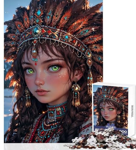 1000 Piece Jigsaw Puzzles- Spirited Eastern Maiden Brain Teaser Game Precision Cutting Home Decoration Toys Birthday And Unique Gifts (50X75CM)
